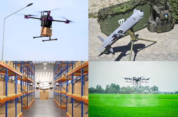 Ứng dụng drone trong vận chuyển, kho vận và nông nghiệp
