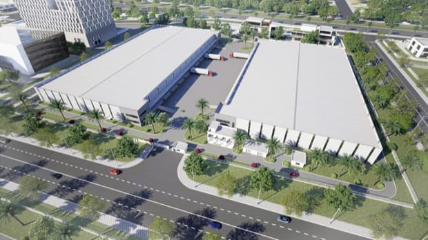 Phối cảnh trung tâm logistics hiện đại tại Bắc Ninh